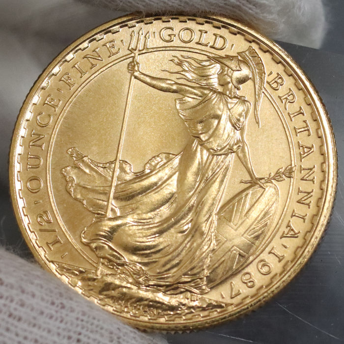 １９８７年発行のブリタニア金貨初期ロット