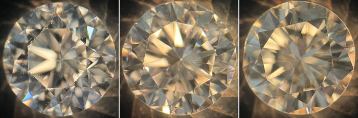 ３つのダイアモンドの拡大画像