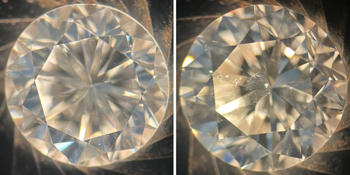 ２つのダイアモンドの拡大画像