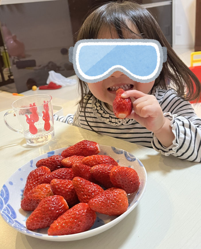 子供が食べてる様子