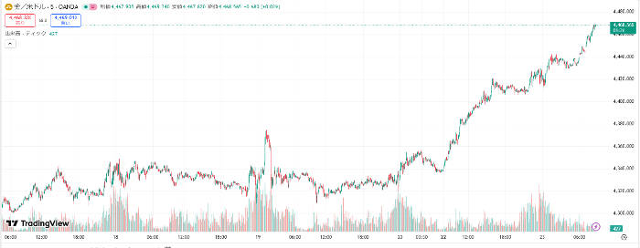 ドル建てゴールドチャート