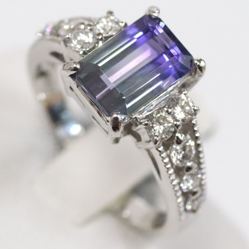 バイカラーゾイサイトの指輪